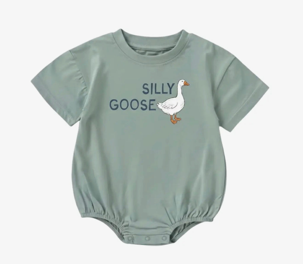 Organic Cotton Bubble Romper - Silly Goose