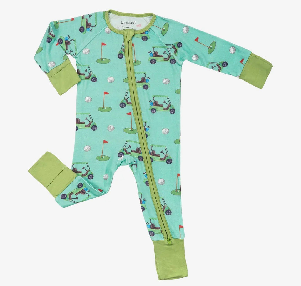Bamboo Baby Convertible Zipper Pajama Golf A Round