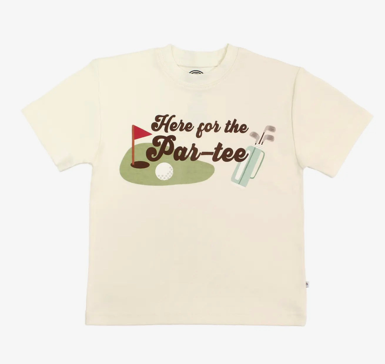 Here For the Par-Tee Golf Cotton Toddler Short Sleeve Shirt